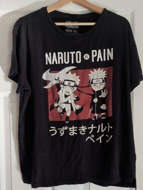 Naruto vs. Pain Ripple Junction Vintage Y2K Graphic Tee - XL-2002